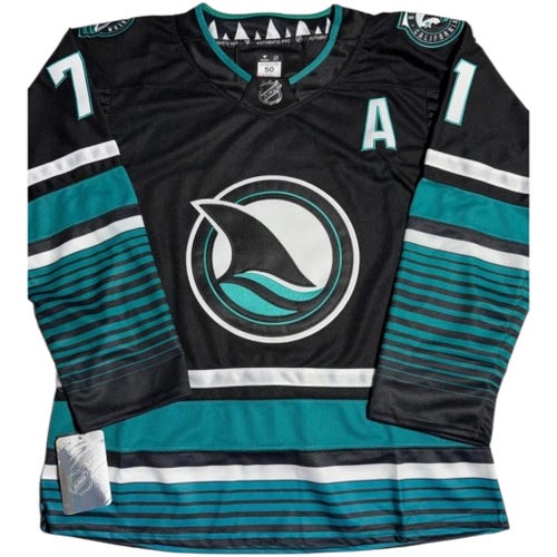San Jose Sharks Celebrini Alternate Hockey Jersey