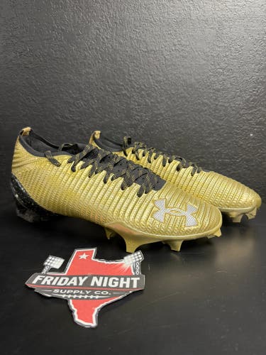 Under Armour Blur Pro “Golden Child” Football Cleats Gold Black Men’s Size 11 NEW