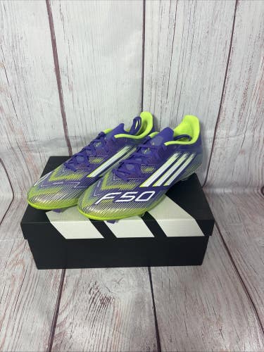 Adidas F50 League FG/MG Men's Size 7 Purple Rush Futbol Soccer Cleats JI0003 New