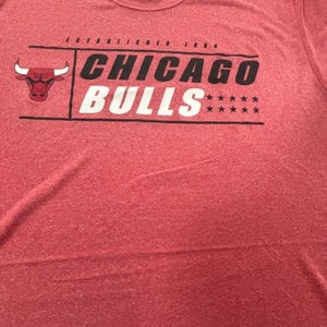 Chicago Bulls Heathered Red Graphic Tee - NBA Basketball Fan Apparel