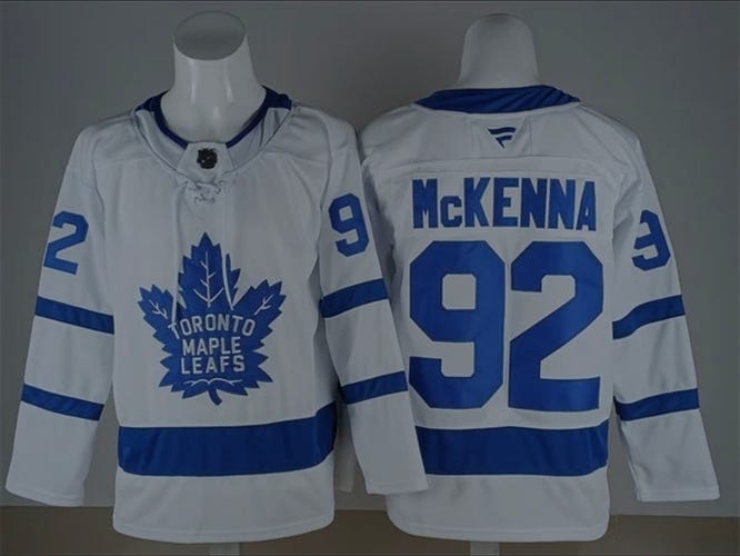 Toronto Maple Leafs Away White Gavin McKenna Jersey