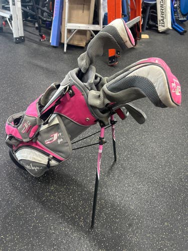 Used Walter Hagen JR PACKAGE SET Jr Package Set RH Pink 8 Piece 11337-S000492135