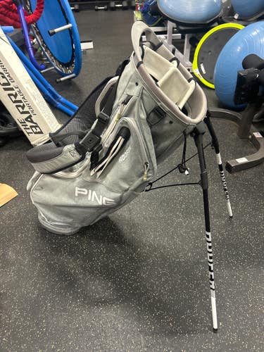 Used Ping HOOFER GOLF BAG Mens Stand Bag Grey 11337-S000492124