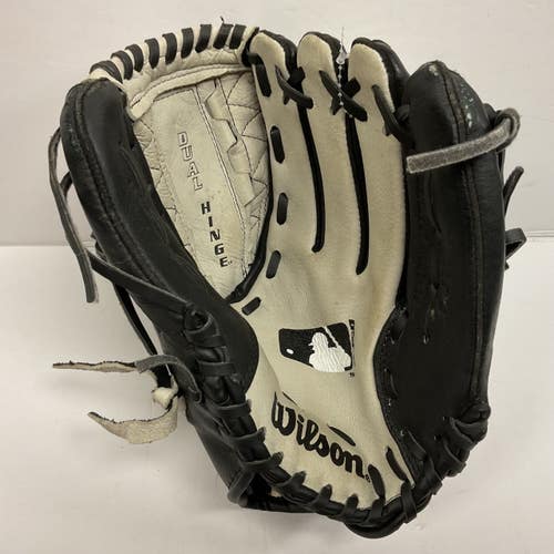 Used Wilson A350 A0350TR115 Baseball Glove RH Throw Black And Silver 11 1/2" 11855-S000207166