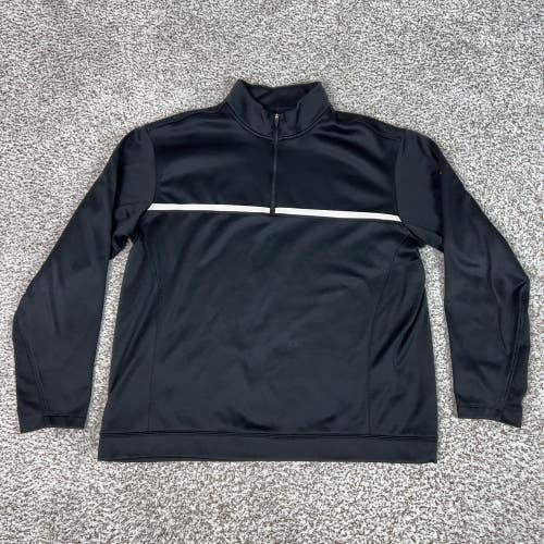 Nike Pullover Mens Large Black Therma-FIT Tour Performance Golf 1/4 Zip Fleece
