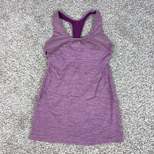 Lululemon Tank Top Womens 6 Purple Racerback Built In Bra Yoga Gym Athletic
