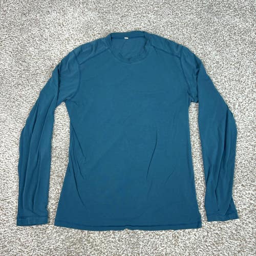 Lululemon Shirt Womens M Blue Long Sleeve Crewneck Yoga Running Athletic Sports