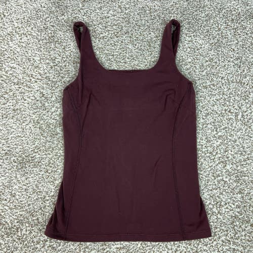 Lululemon Tank Top Womens 10 Purple Shelf Bra Athletic Yoga Gym Workout Sports