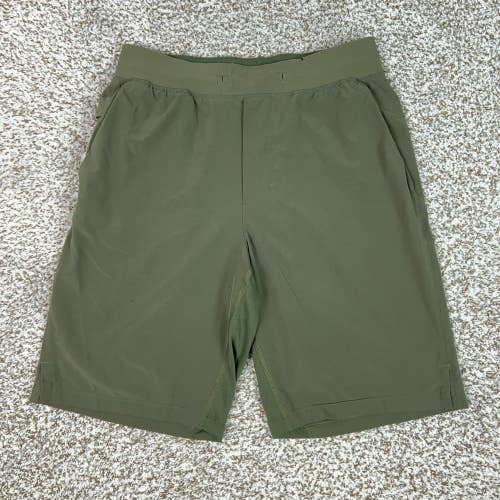 Lululemon Shorts Mens Small Green Running Athletic Gym Lightweight Pockets THE 9