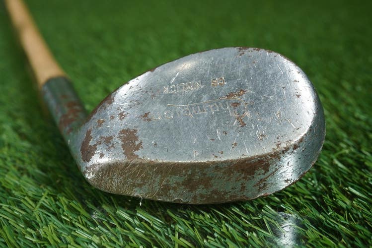 CHAMPION CHAMBION C6 NIBLICK IRON 35.5 HICKORY SHAFTED GOLF CLUB ANTIQUE
