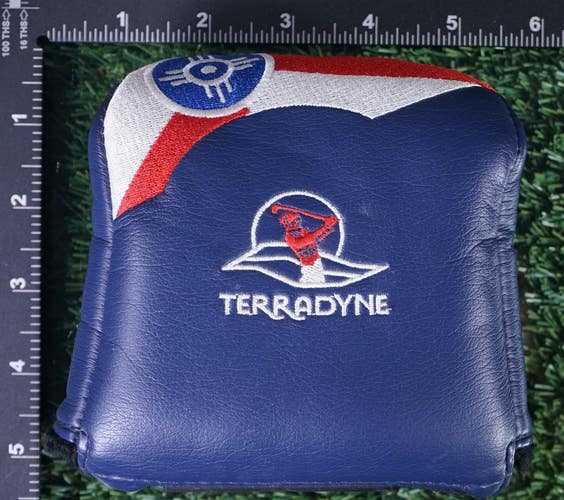 AM&E TERRADYNE MALLET PUTTER HEADCOVER, BLUE / WHITE / RED ~ L@@K!