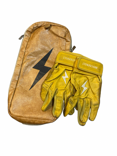 Used USA BB/SB Batting Gloves Yellow Youth 11706-S000382880