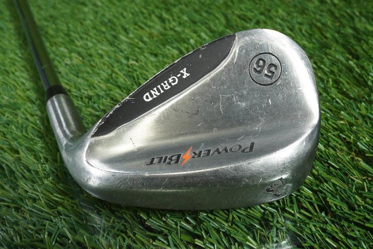 POWER BILT X-GRIND SAND WEDGE 56* APOLLO REGULAR FLEX SHAFT ~ L@@K!!