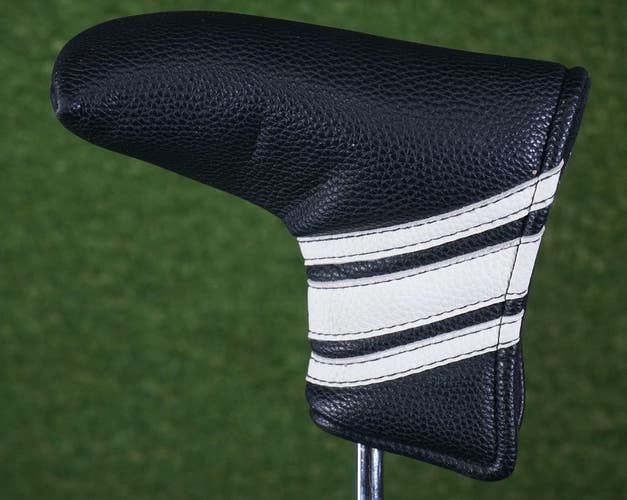UNBRANDED BLACK AND WHITE BLADE PUTTER HEAD COVER, BLACK / WHITE ~ L@@K!