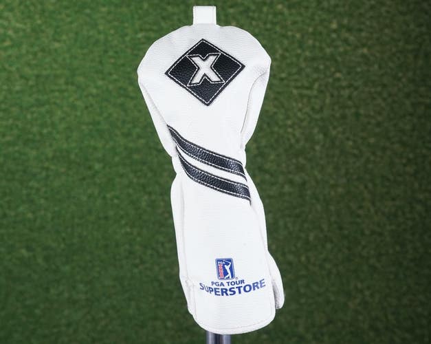 PGA TOUR SUPERSTORE PREMIUM X FAIRWAY WOOD HEADCOVER, GOLF WHITE ~ L@@K!!