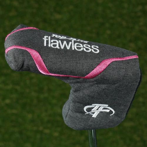 TOP FLITE FLAWLESS BLADE PUTTER HEADCOVER GRAY / PINK ~ L@@K!!