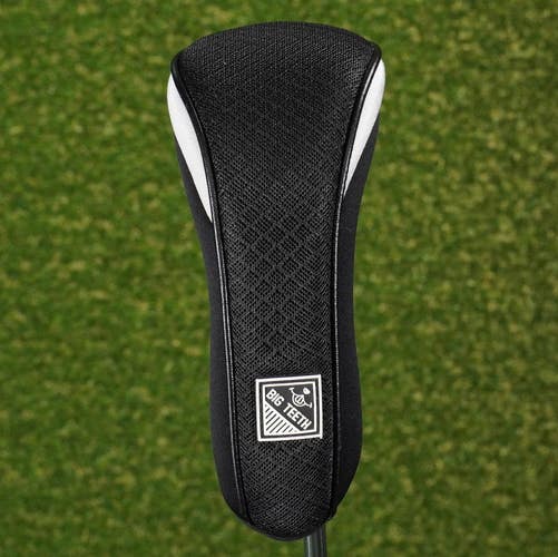 BIG TEETH HYBRID HEADCOVER BLACK CHANGEABLE NUMBERS 3,4,5,6,7,UT ~ L@@K!!
