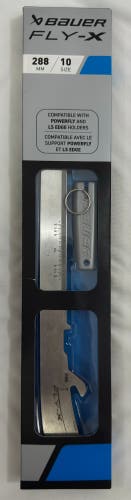 Bauer Fly-X 288mm Profiled Runners (1/2” “FIRE”, “Pro Sharp Quad”, Very Lightly Used)