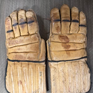 Vintage Antique 40's Leather Hockey Gloves