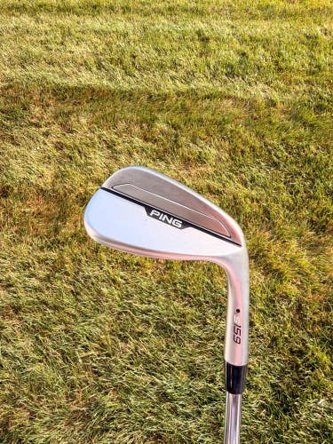 Ping s159 Chrome Gap Wedge 52/12 Black Dot Dynamic Gold Stiff Flex 35.5" NICE