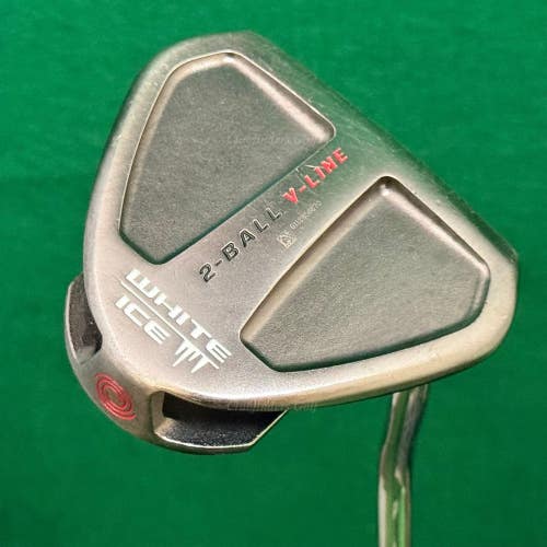 Odyssey White Ice 2-Ball V-Line 34" Double Bend Mallet Putter Golf Club