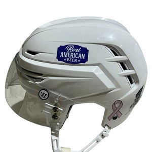 White Medium Warrior Alpha One Pro Helmet and Visor Combo Pro Stock (Used) 78059
