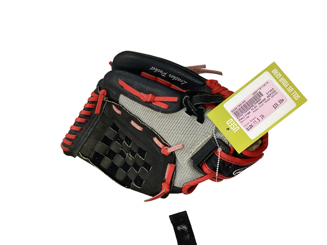 Used Rawlings PLAY MAKER SERIES BB/SB Glove RH Throw Black 11 1/2" 11613-S000186194