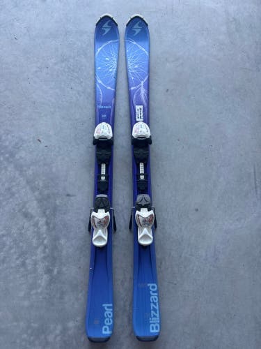 Kid's Blizzard Pearl 120 cm Skis With IQ 4.5 Bindings (Used)