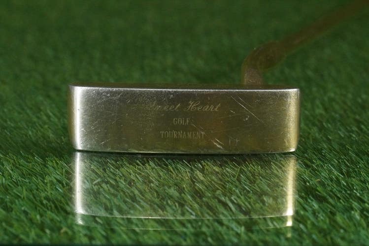 SCOTTSDALE MONTE CARLO SBM GOLF 24K PLATED PUTTER 35 GOLD SHAFT LEATHER GRIP RH