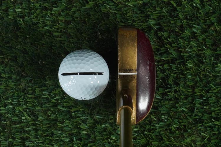 VINTAGE MATZIE PORPOISE VELVET-TOUCH MID-MALLET PUTTER 35 GOLD SHAFT LAMKIN  RH