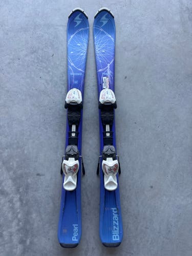Kid's Blizzard Pearl 100 cm Skis With IQ 4.5 Bindings (Used)