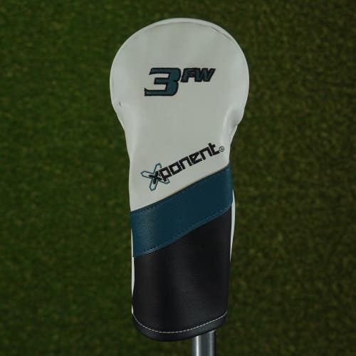 BACKSPIN XPONENT 3 FAIRWAY WOOD HEADCOVER WHITE / BLACK / BLUE ~ L@@K!!