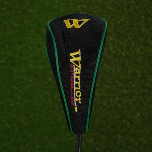 WARRIOR CUSTOM GOLF HYBRID HEADCOVER BLACK / GREEN ZIPPER CLOSURE ~ L@@K!!