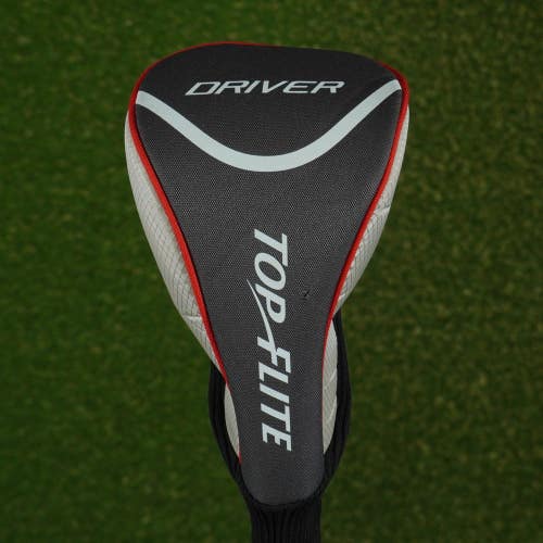 TOP FLITE DRIVER HEADCOVER GRAY / WHITE / RED / BLACK ~ L@@K!!