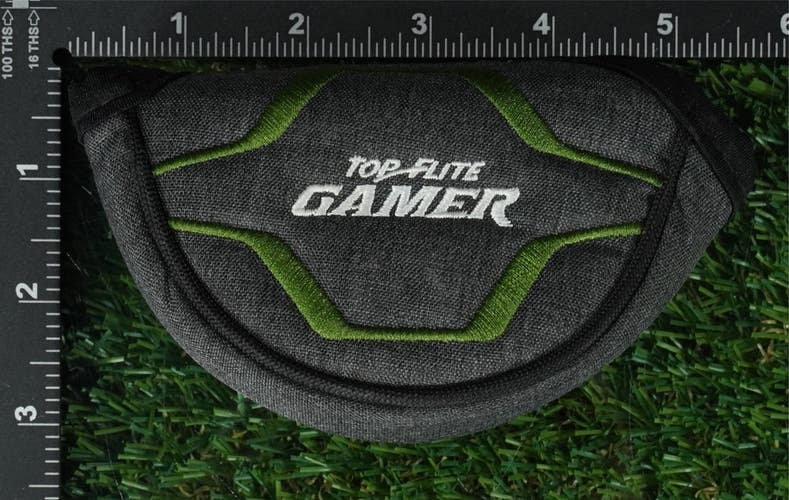 TOP FLITE GAMER MALLET PUTTER HEADCOVER CLOSURE GRAY / GREEN ~ L@@K!!