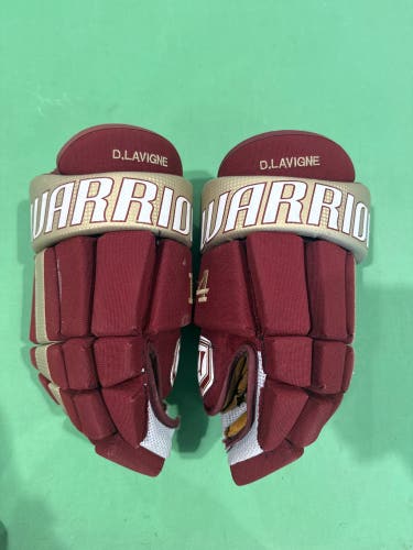 Maroon & Gold Senior Warrior Gloves 14" Pro Stock (Used)