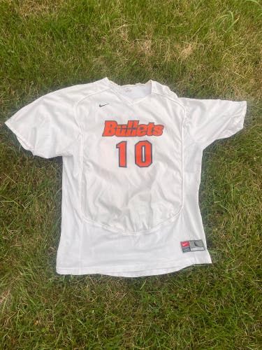 Gettysburg College bullets White Nike lacrosse Jersey (Used)