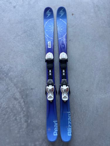Kid's Blizzard Pearl 119 cm Twin Tip Skis With IQ 4.5 Bindings (Used)