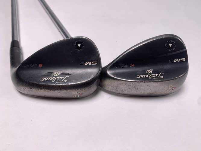 Titleist Vokey SM6 Jet Black Wedge Set 54* 10 58* 12 Wedge Steel Mens RH