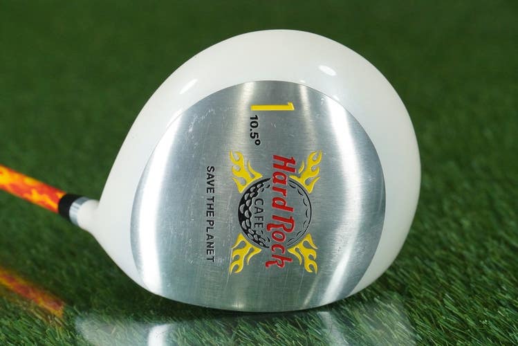 VERY RARE HARD ROCK CAFE GOLF DRIVER SAVE THE PLANET FLAMES GRAPHITE SHAFT 10.5