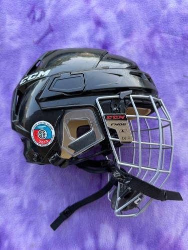 Black Large CCM Vector V08 Helmet (Used)
