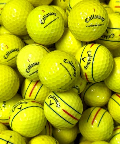 36 Yellow Callaway Chrome Soft Premium AAA Used Golf Balls