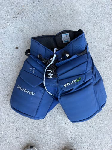 Blue Intermediate XL Vaughn SLR4 Pro Hockey Goalie Pants (Used)