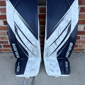 Blue 32" Senior Bauer Vapor X5 Pro Goalie Leg Pads (Used)