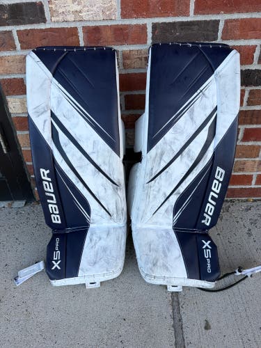 Blue Small Intermediate Bauer Vapor X5 Pro Goalie Leg Pads (Used)