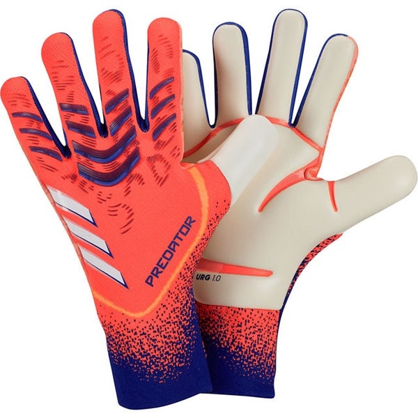 ADIDAS PREDATOR GL PRO PROMO SIGNAL CORAL/WHITE/LUCID BLUE GLOVES JN5357 Sz 11