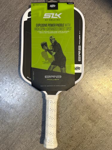 SLK Selkirk Era Power Elongated 16mm White/Black Color Scheme Pickleball Paddle - Brand New!