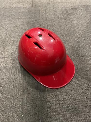 Used Champro 3RD BASEMAN HELMET Batting Helmet No Mask Red MD 11614-S000240448
