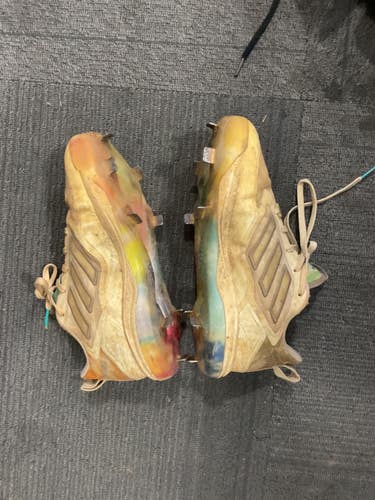 Used Adidas ADIZERO PURE HUSTLE BB/SB Cleats White Senior 7.5 11614-S000240434