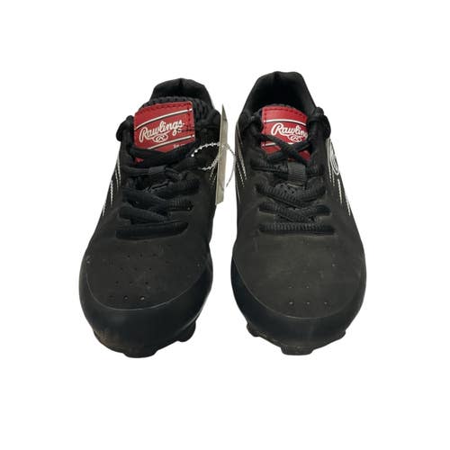 Used Rawlings CLEATS BB/SB Cleats Black Youth 12.0 11847-S000037181